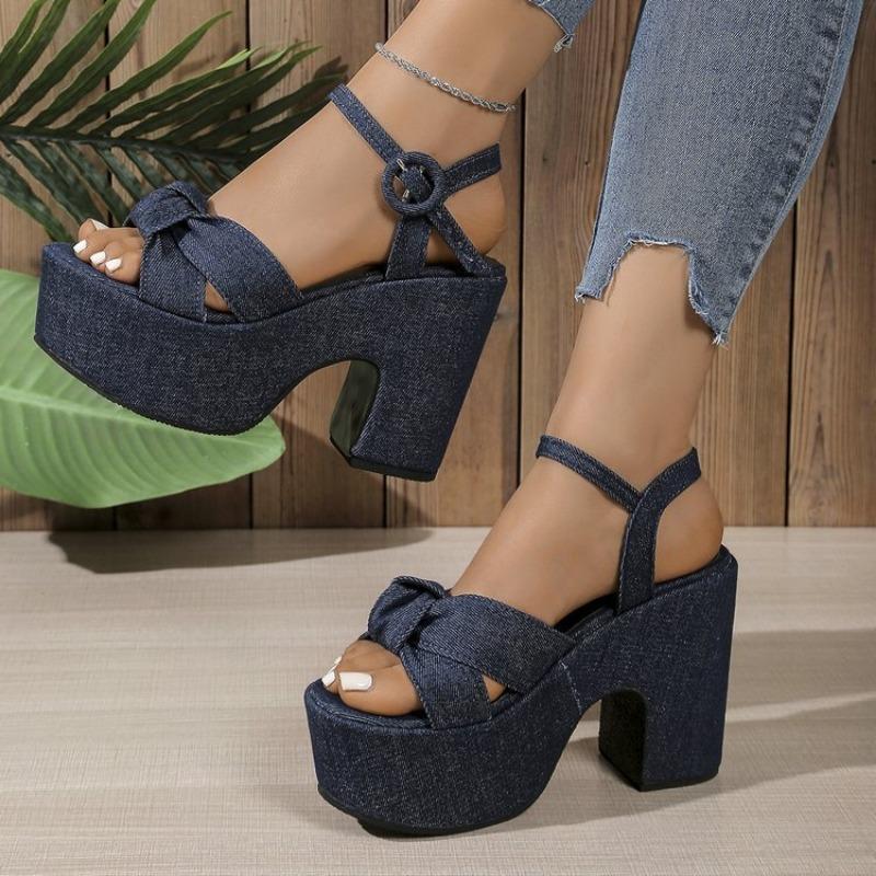 High Heels Women's Shoes Thick-soled Sandals Wedge Heels and Flip-flops