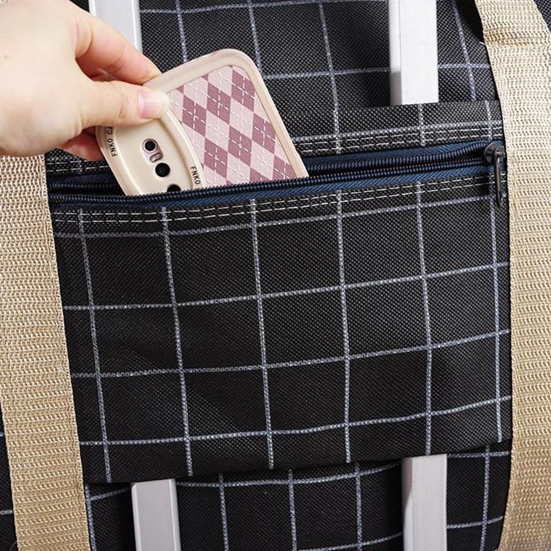 Large Luggage Bag Large Capacity Woven Bag Multifunctional Luggage Packing Bag Clothing Organizer Zipper Portable Moving Bags