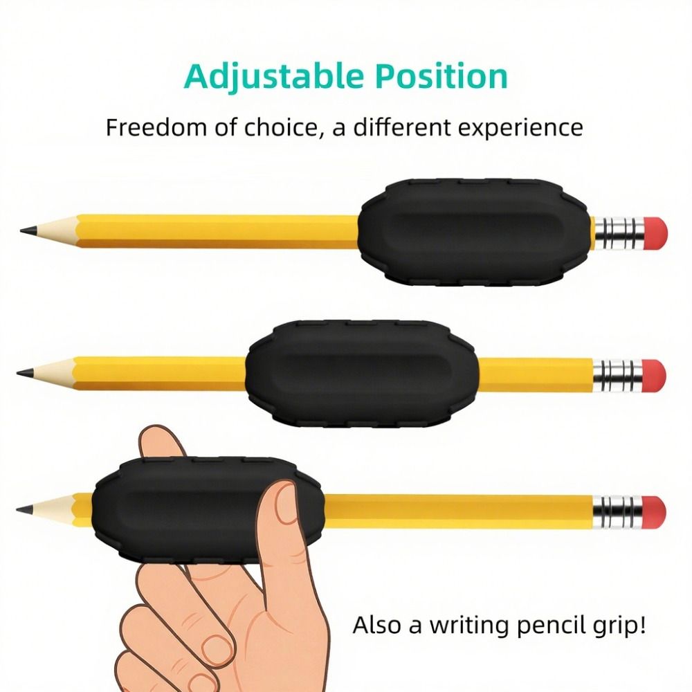 1oz Weighted Silicone Improves Penmanship Handwriting Aid Solid Color Elderly & Special Needs Writing Trainer