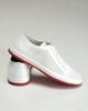 Perforierte Turnschuhe Davis 12107 40 Weißes Leder