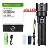 1500M Long Shot Lantern Powerful LED Flashlight USB Rechargeable 30W Torch Portable Outdoor Light Lantern