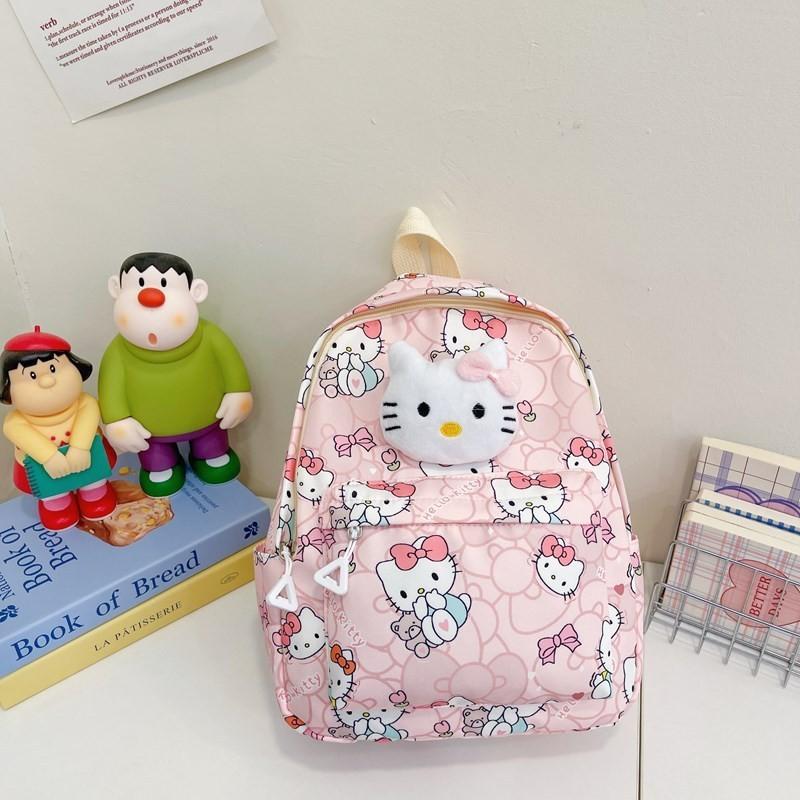 

Adorable Cartoon Kids Backpack Cute Nylon School Bag For Boys And Girls Hello Kitty