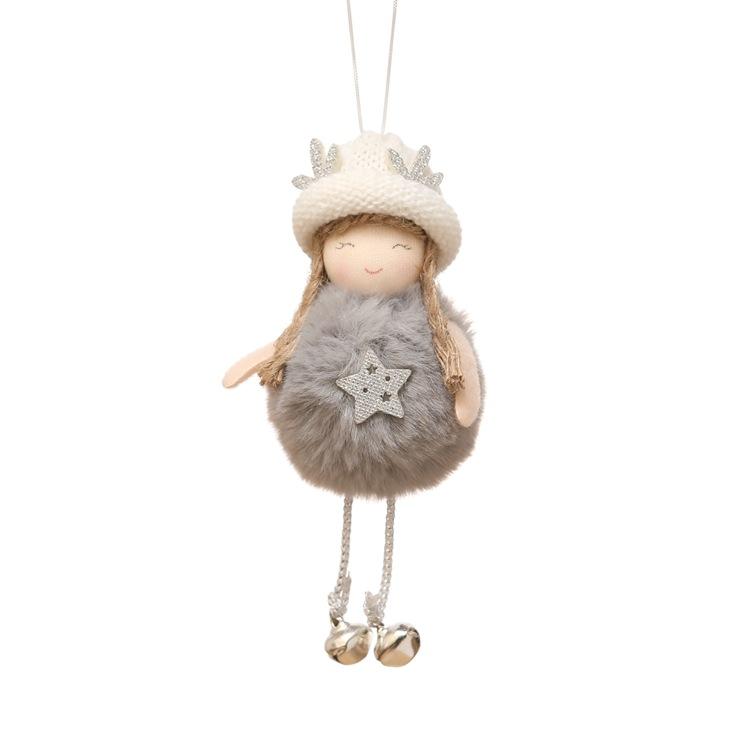 New Christmas plush angel girl pendant children's cute doll Christmas tree decoration pendant small pendant