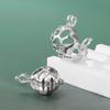 S925 Sterling Silver Cat Paw Pendant Necklace with Openable Cage