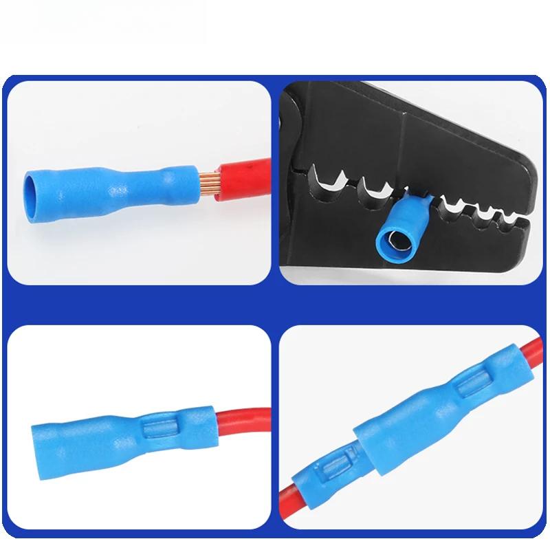 100pcs Insulated Electric Connector Set Crimp Bullet Terminals 1.25-156 Male & Female for 0.5-1.5mm² / 22-18 AWGAudio Wiring