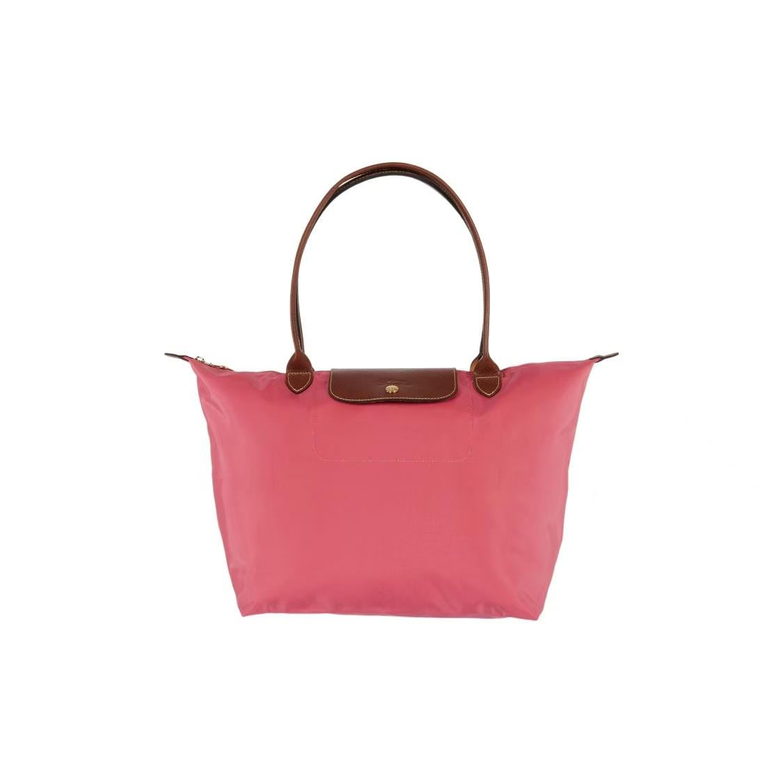

Longchamp Le Pliage 31 Large Capacity Button Zipper Closure Tote Bag Women Tote Bags Pink 1899089P76 Basic Set (Bag)