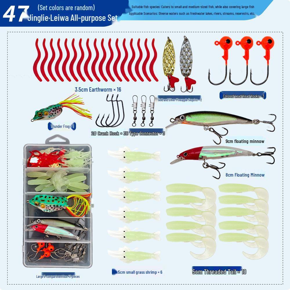 Lead-Weighted Shrimp Soft and Hard Lures Jig Head Kits