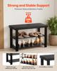 Shoe Rack Bench, 3-Tier Bamboo Entryway Bench, Shoe Storage Organizer Holds Up to 286 lbs, 703 x 288 x 451 mm, for Front Door, Hallway, Living Room,