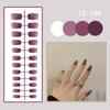 24Pcs Wearable Solid Color Fake Nails Detachable Press-on Nails  Women