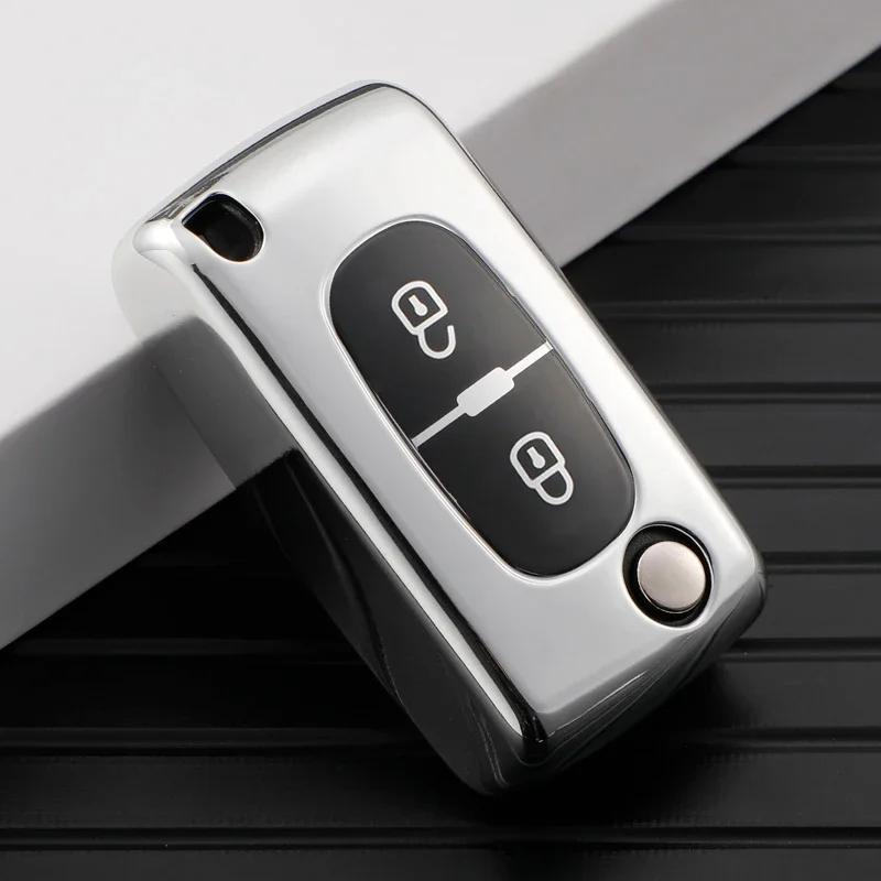 

Shell Fob For Peugeot 207 307 308 407 607 807 For Citroen C2 C3 C4 C5 C6 2/3 Buttons Tpu Car Flip Key Case Cover Accessories
