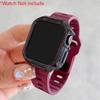 TPU Plating Case+Silicone Strap For Apple Watch Ultra 2 1 49mm Series 10 46 42mm 9 8 7 6 5 4 3 2 1 Hollow Out Protective Accesso