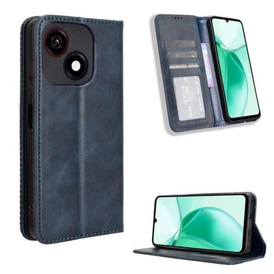 Étuis à rabat en cuir pour ZTE Blade A35e Étui en cuir [Cuir vintage à rabat] Portefeuille Antichoc Durable Rétro Housses à rabat