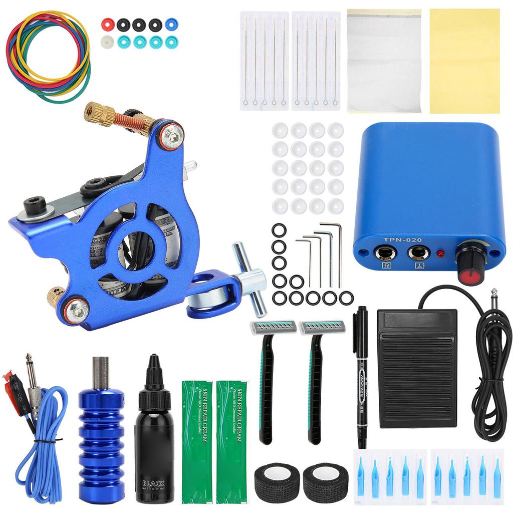 Complete Tattoo Machine Kit Tattoo Pigment Repair Cream Tattoo Accessories for Beginners 90‑265VUS