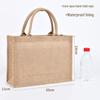 Custom DIY Hand-Painted Jute Burlap Tote Bag by MUJI