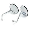 2pcs Motorcycle Mirrors Round Mirror Motorcycle Long Stem for Kawasaki Yamaha Suzuki Ducati Motorcycle Rear View