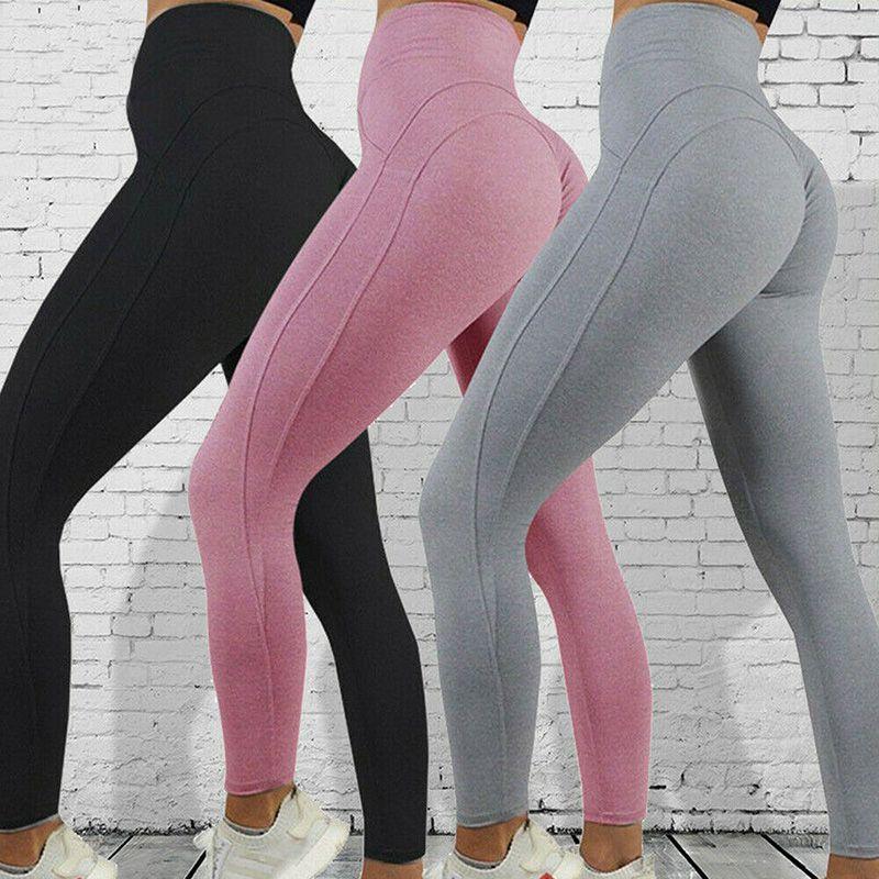 Women High Waist Push Up Yoga Leggings With Elastic Support For Fitness And Running