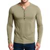 Men's Casual Solid-Color Slim-Fit  Long-Sleeve Base Layer Top