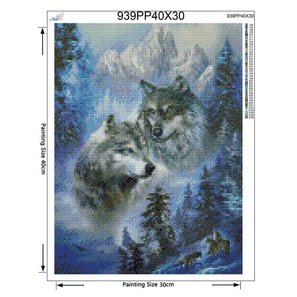 NEW Forest Wolf 5d Diamond Full Diamond Painting Cross Stitch Diamond Embroidery Animal Pattern