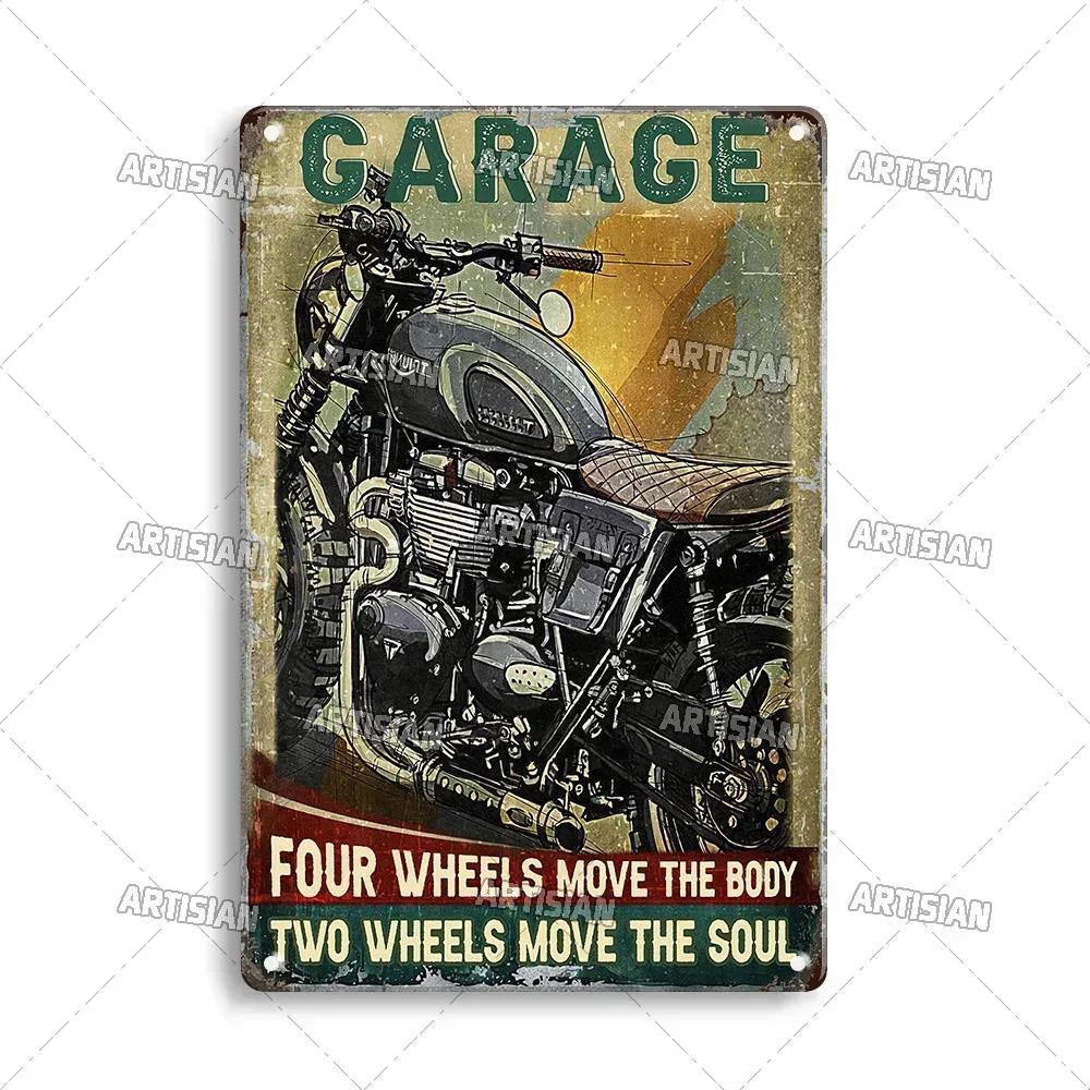 Crosscountry Motorcycle Tin Sign Vintage Metal Wall Decor Garage Home Bar Metal Plaque