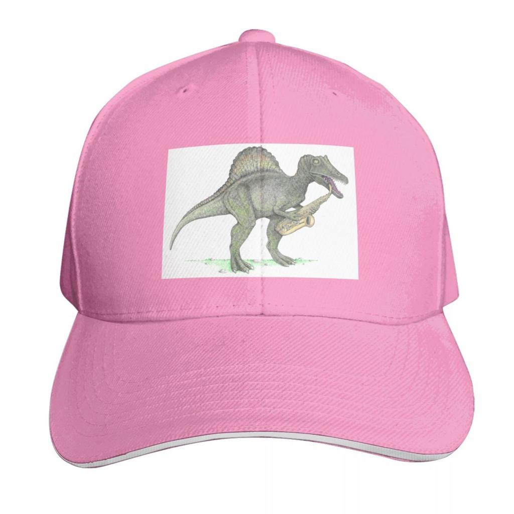 Spinosaurus with Alto Sax Baseball Cap derby hat Unisexs big size hat Hat Beach summer Unisex Womens