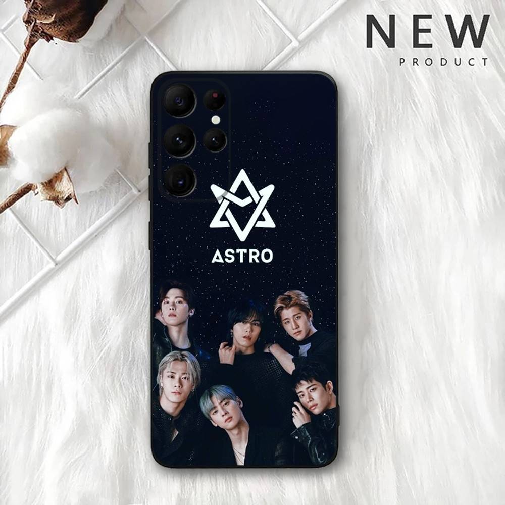 A-Astro Kpop Music Phone Case For Samsung S 25,24,23,22,30,21,10,9,Ultra,Plus,Lite,FE,4,5G Black Soft Case