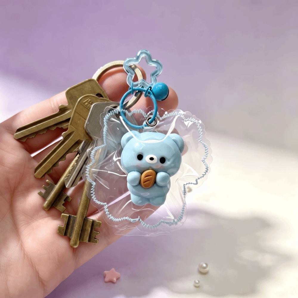 Slow Rising Squeeze Toy Keyring Food Grade Silicone Fidget Toy Kawaii Squishy Toy Keychain Adults