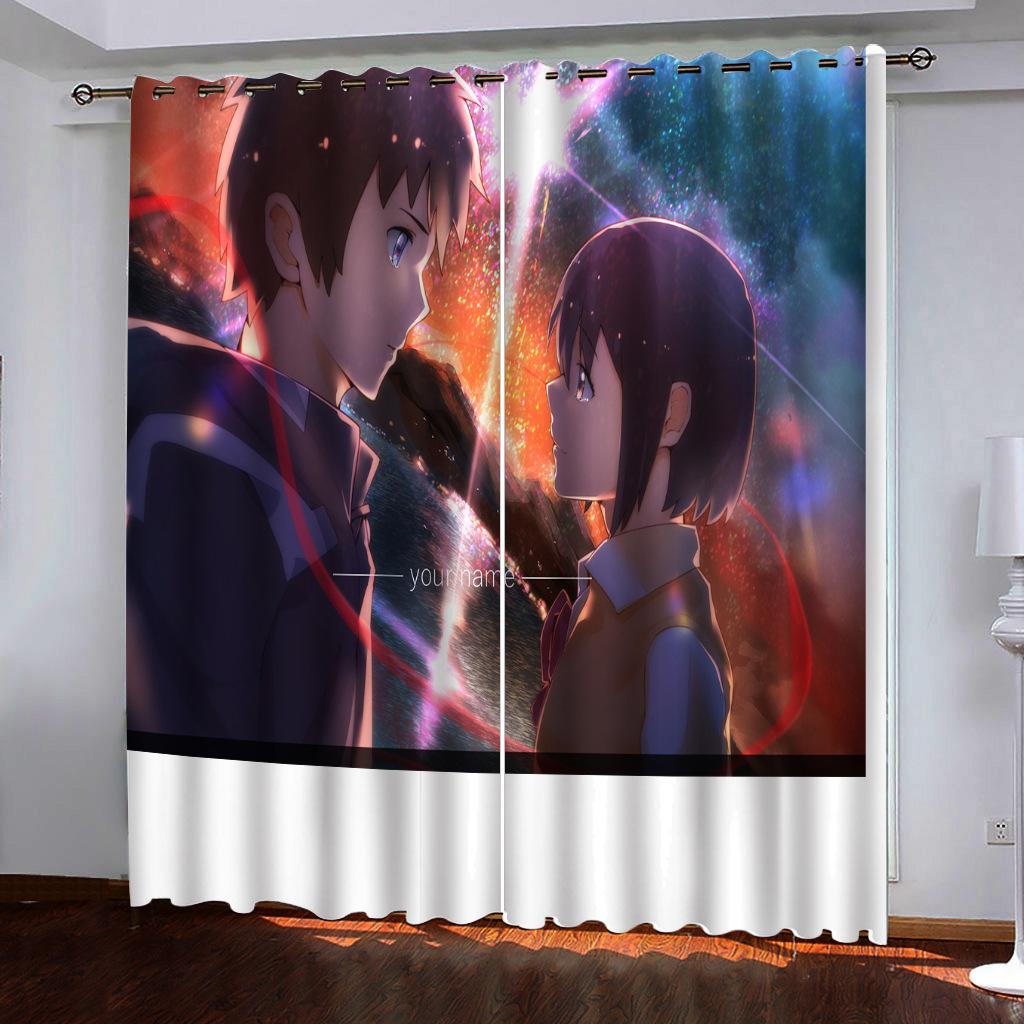 High-Density Blackout Curtains, Daytime Curtains, Your Name Is Beautiful 3D Digital Printing Blackout Curtains