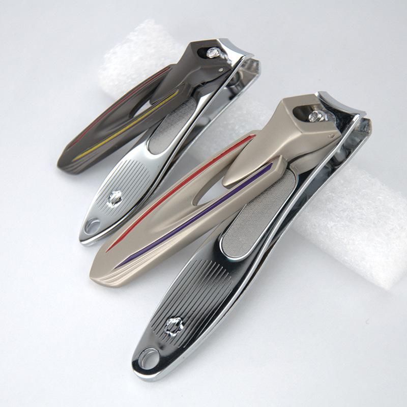 High-End Carbon Steel Nail Clippers Set: Anti-Splash, Portable, Includes Nail File.