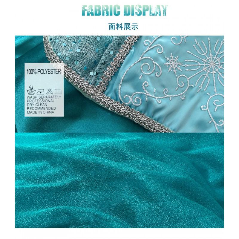Elsa Costume Dress With Cape Women Cosplay Halloween Party Fancy Outfit Size S-4XL