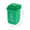 1/12 Mini Trash Can Toys, 5Pcs Miniature Garbage Cans with Opened Lids Small Trash Bin Model for Kids Dollhouse Accessory