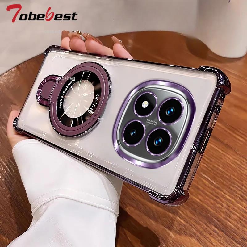 Stoßfeste Beschichtung Magnetische Halterung Magsafe Hülle Für Xiaomi Redmi 14C Note 14 Pro Plus 4G 5G Silikonhülle