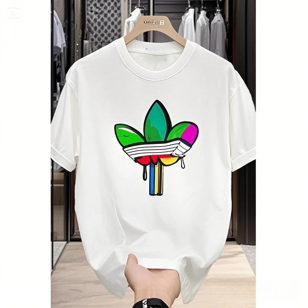 Luxury Brand Personalized Print Tshirt Summer 2026 Y2K Style Mens and Womens ShortSleeved Cotton Top