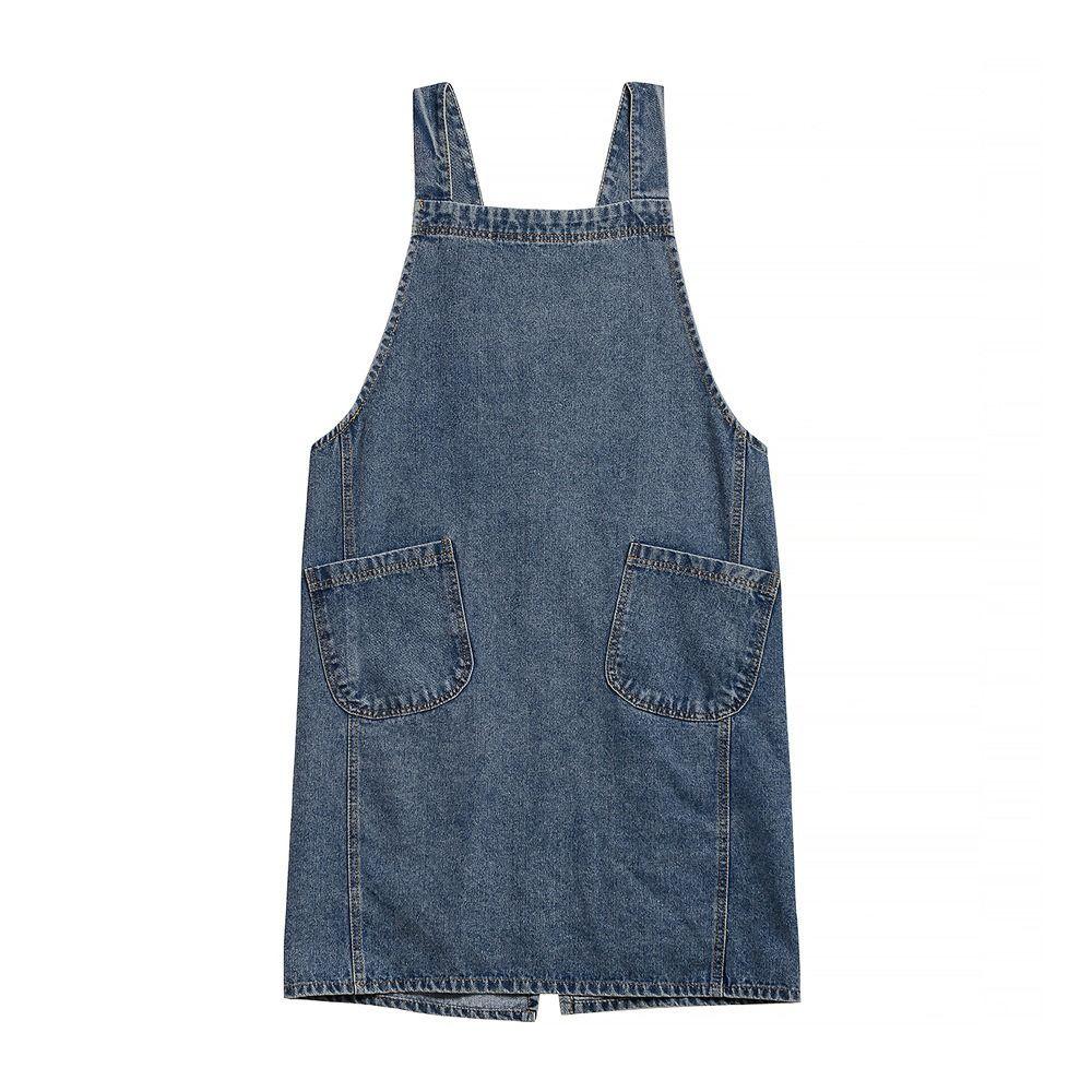 Oil-Proof Ladies Denim Apron Unisex Waiter Extended Aprons Kitchen Cooking Apron  Home Kitchen
