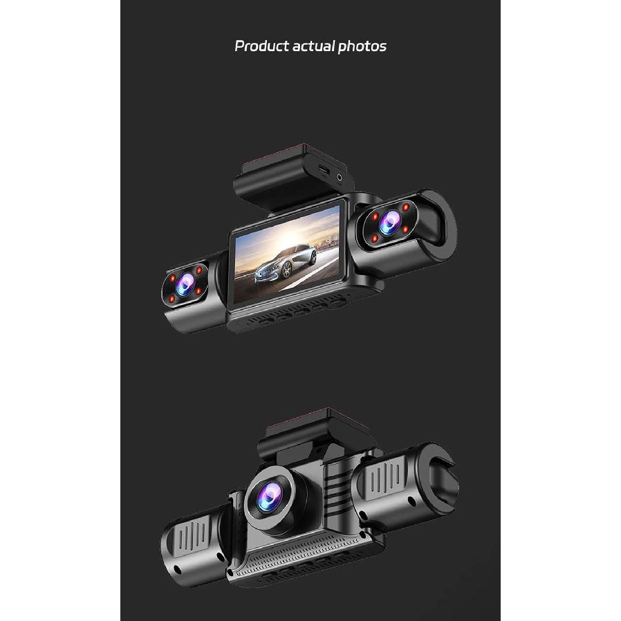 2026 New 360° Car Dash Cam 3/4 Channel WiFi APP Dash Cam HD 1080P Car DVR Loop Recording Night Vision Add 24H Parking Monitor