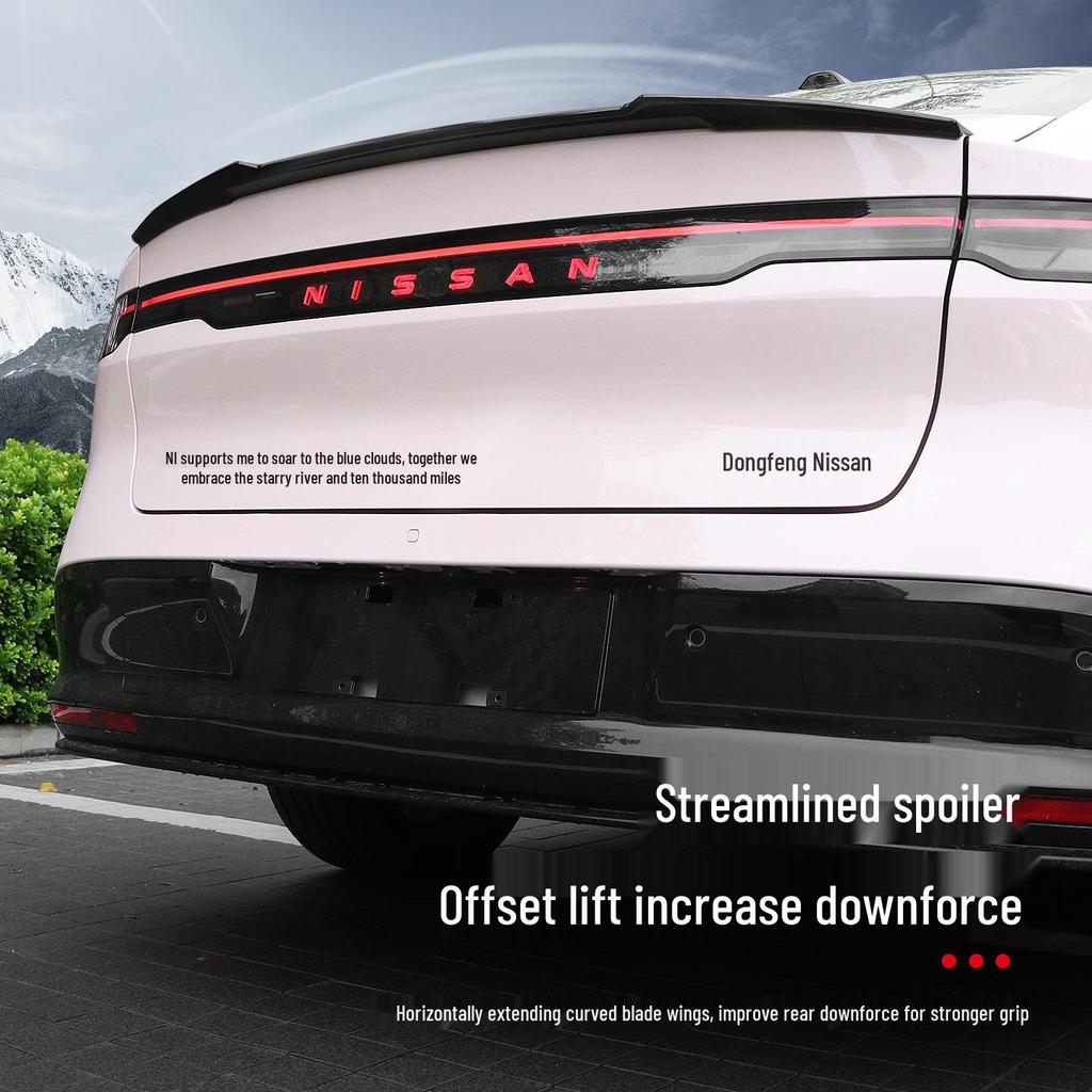 Nissan N7 Blade Tail Wing Spoiler Stabilizer - Hole-Free Exterior Upgrade Accessory