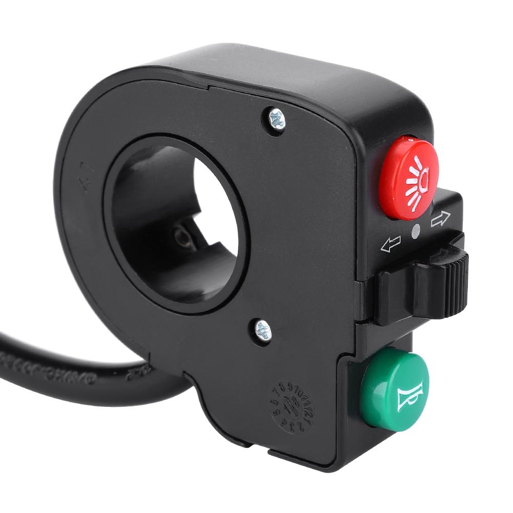 Pulsante Interruttore Luce Clacson Freccia 3 in 1 per Mountain Bike E-bike Scooter Elettrico DK15