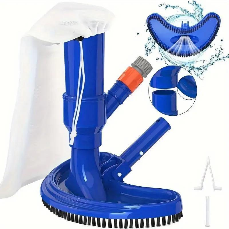 Vacuum Jet Underwater Cleaner Blue Crescent Shaped Professional Swimming Pool Cleaning Tool Pool Clean Hot Spring Clean Brush