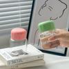 High Value Glass Chubby Cup Sealed Graduated Cup High Temperature Resistant Coffee Soy Milk Milk Cup Plus Cup