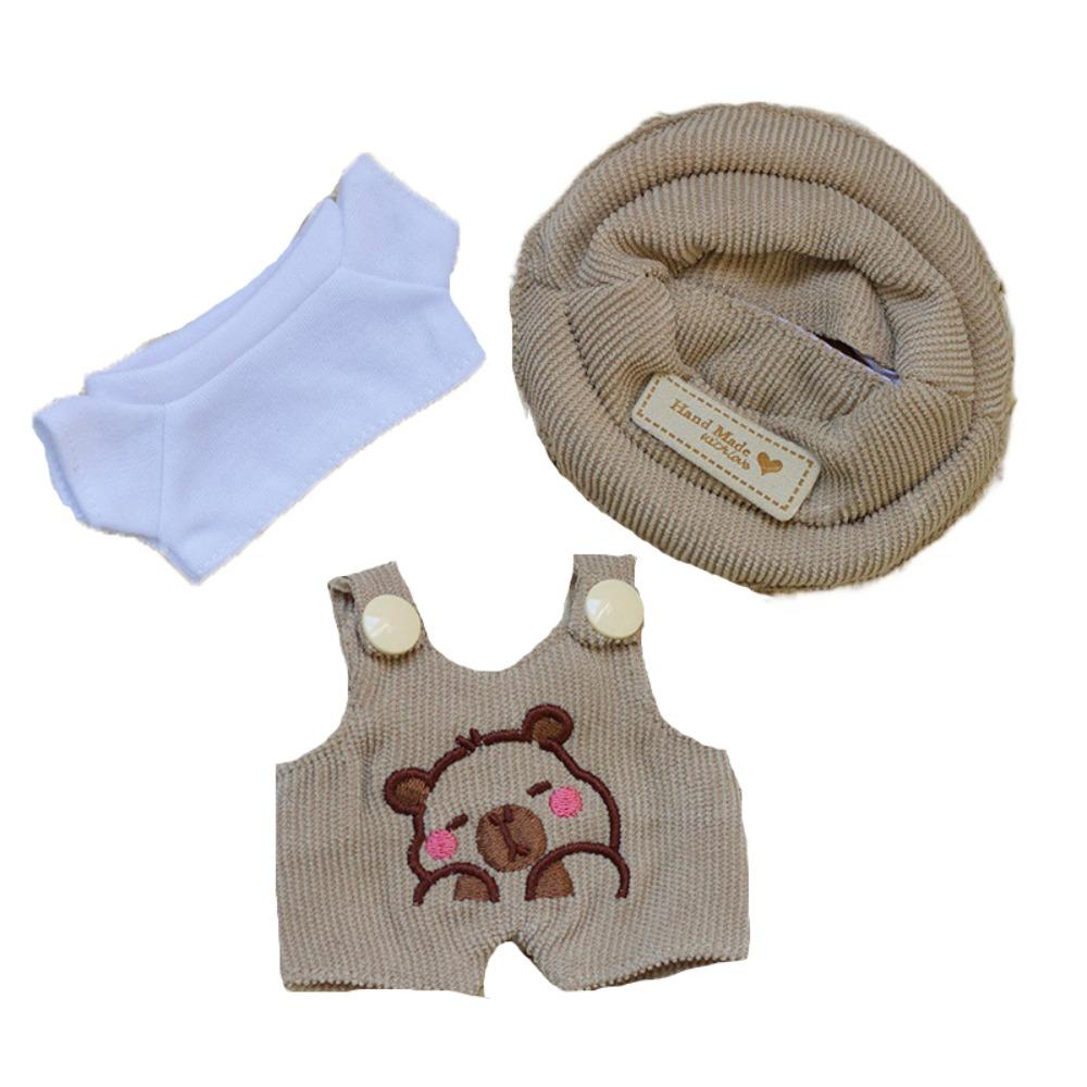 1 set Hat Sitting Party Labubu Doll Clothes Strap Pants Mini Cotton Doll's Clothes  Kids Girls Toys