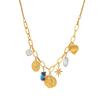 18K Gold Titanium Steel Portrait Pendant Clavicle Necklace