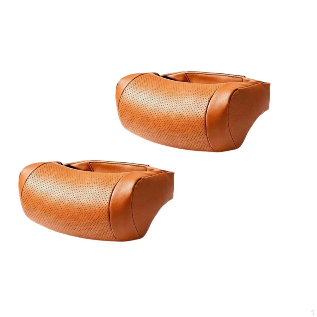 Almohada Reposacabezas de Cuero Nappa Transpirable para Coche Acolchado Suave y Cómodo Soporte para el Cuello