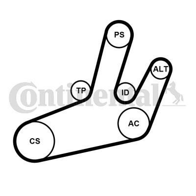 CONTITECH Kit courroie d'accessoire 6PK1780K1