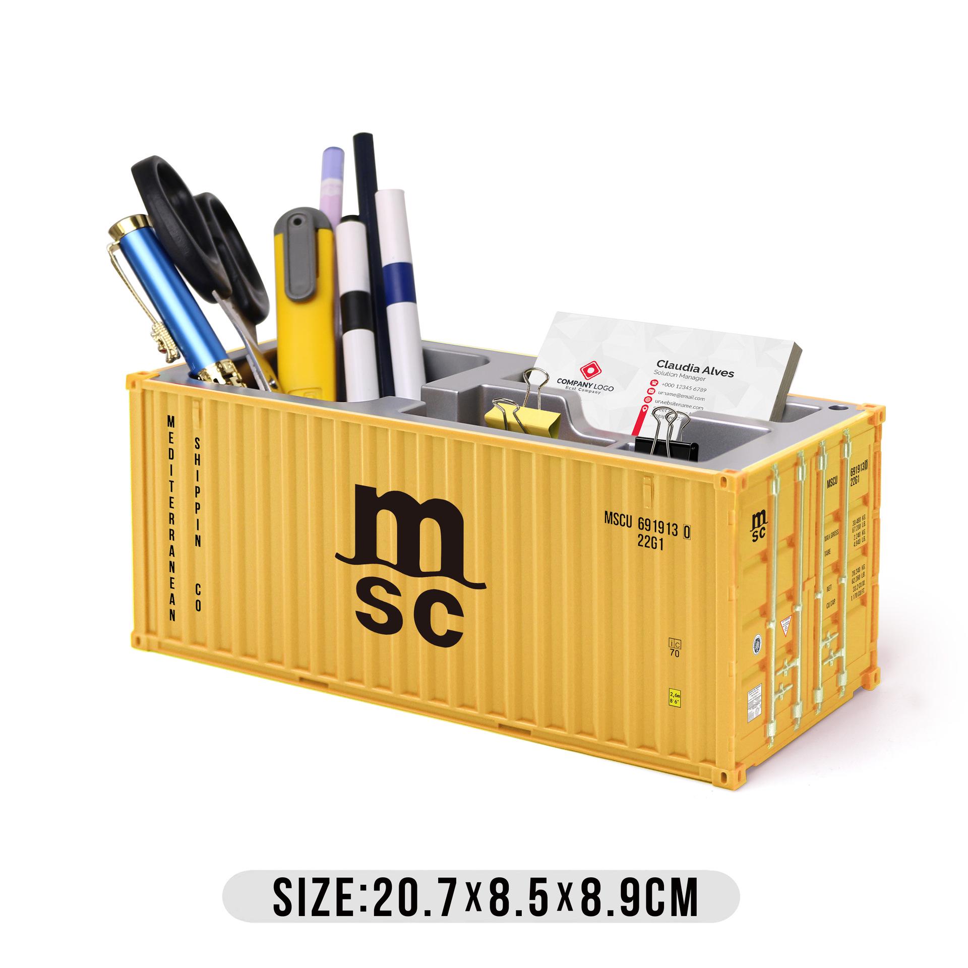 MSC Mediterranean Shipping Container Storage Box - Desk Organizer Simulation Model Gift
