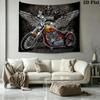 Motor cycles Wall Tapestry Aesthetic Wall Hanging Printed Fabric Blanket Decorative Tapestries for Bedroom Living Room Home Decor