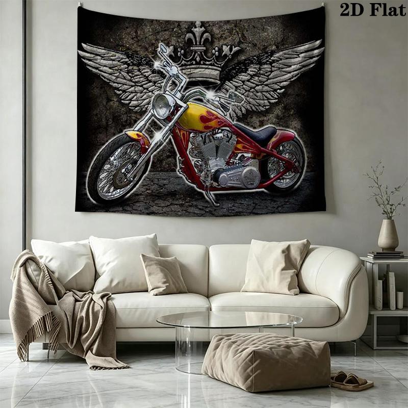 Motor cycles Wall Tapestry Aesthetic Wall Hanging Printed Fabric Blanket Decorative Tapestries for Bedroom Living Room Home Decor