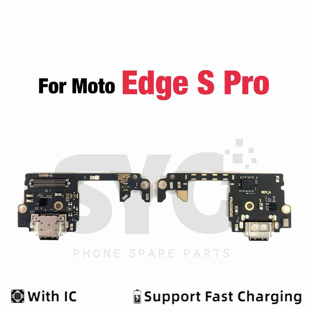 New USB Charging Board Port Dock Flex Cable Connector Microphone For Moto Edge 20 Lite S 30 40 50 Neo Fusion Ultra Pro Plus 2021