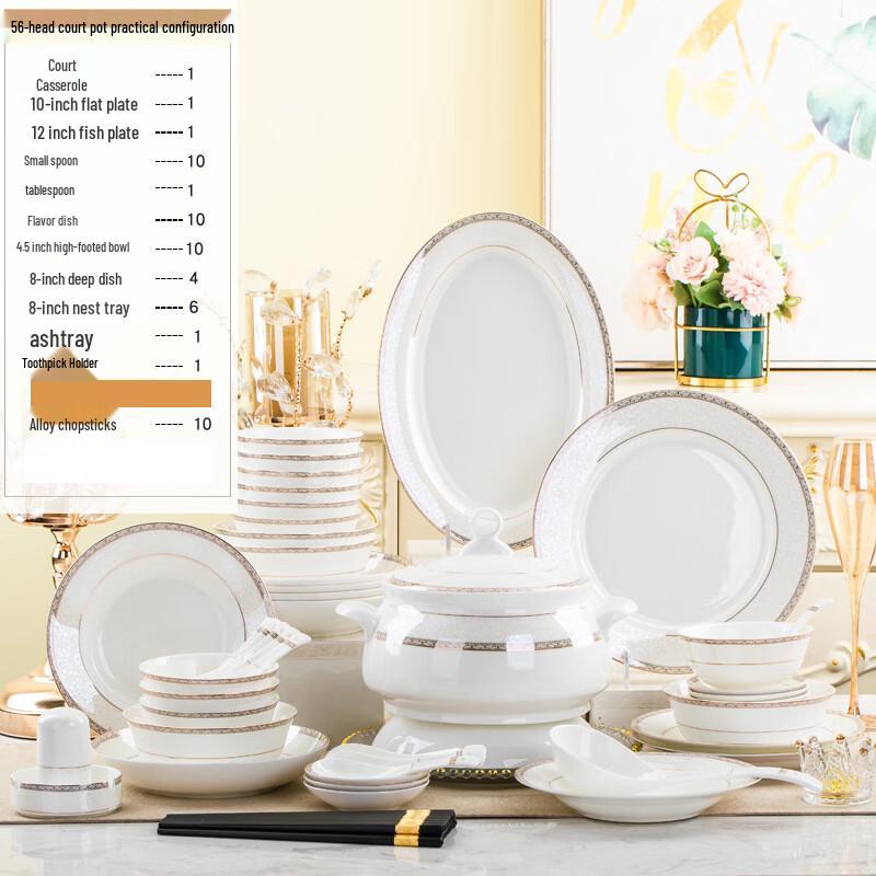 

JANLA European Light Luxury Ceramic Dinnerware Set