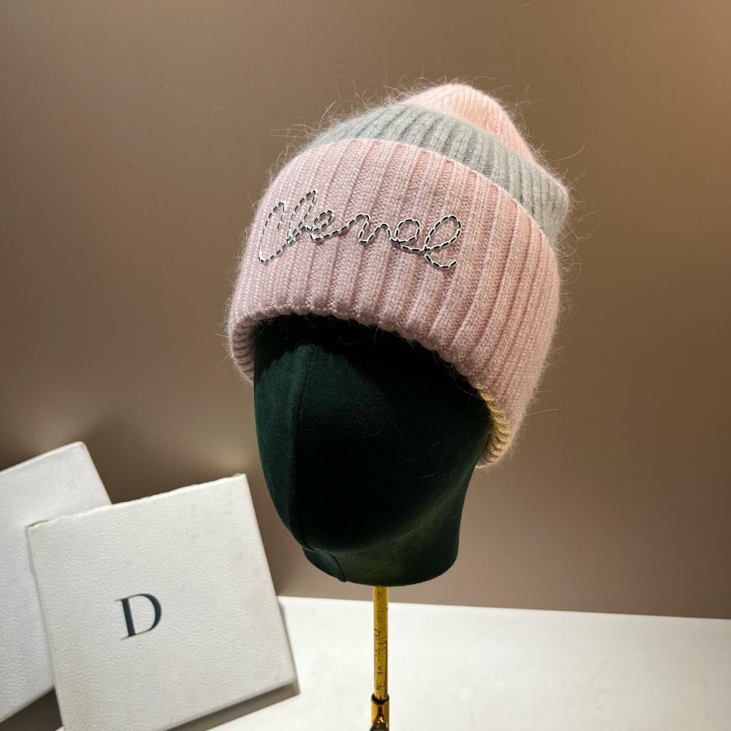 Russia Winter Warm Angora Long Rabbit Hair Knitted Hat Sweet Small Fragrant Soft Waxy Wool Ear Hat