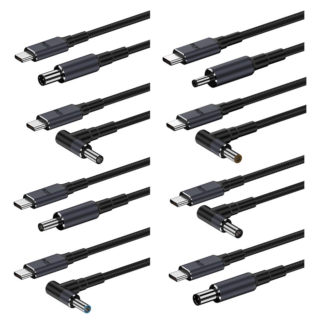 140W PD USB Type C Male to DC5.5x2.5mm/5.5x2.1mm/4.5x3.0mm/6.0x3.7mm/7.4x5.0mm Power Charging Cable for Laptop Notebook