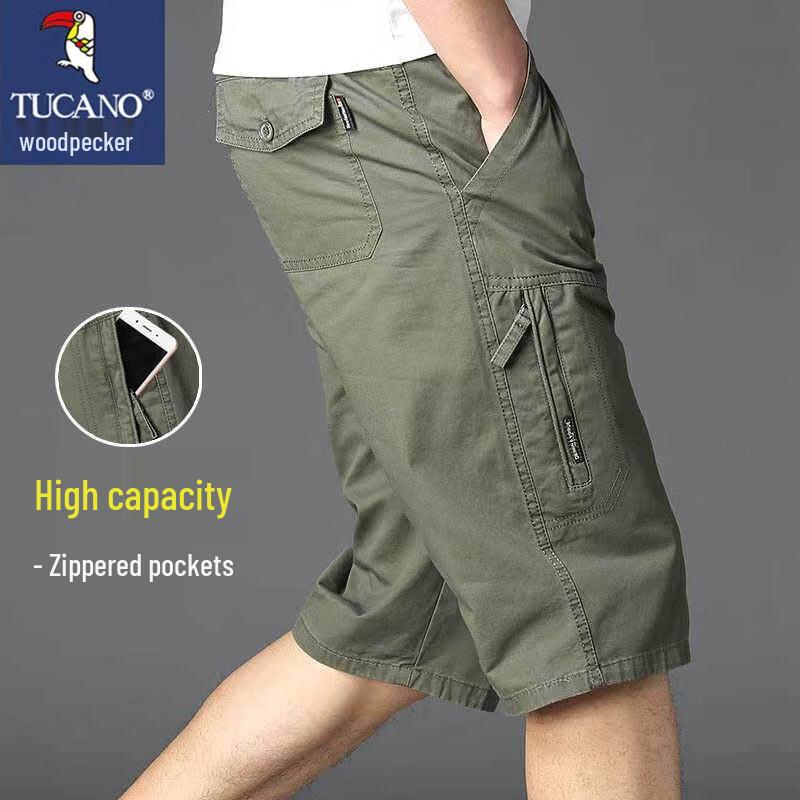 

TUCANO Men s Summer Cotton Cropped Cargo Shorts 4XL